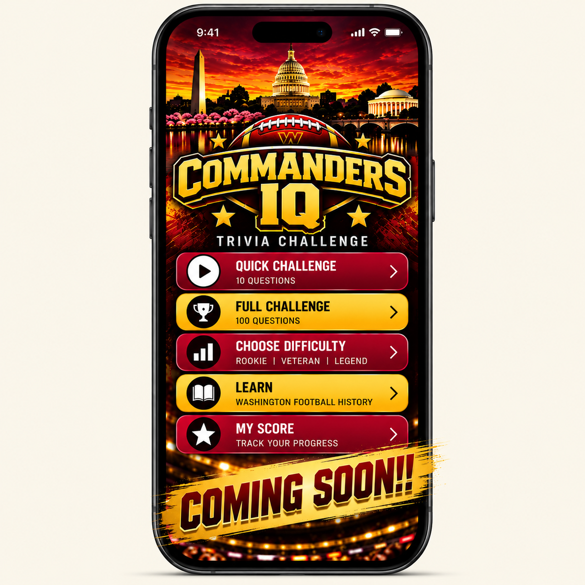 Commanders IQ Trivia Challenge