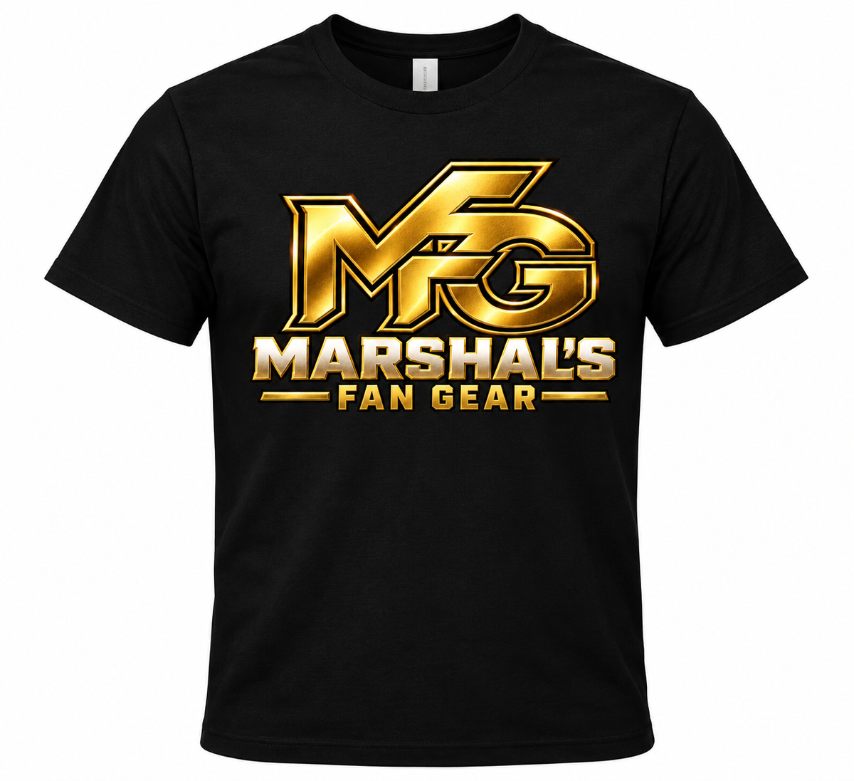Marshal’s Fan Gear Signature Tee | Black &amp; Gold Logo T-Shirt