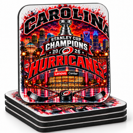Carolina Hurricanes Inspired Coaster Set of 4 | Hockey Collection